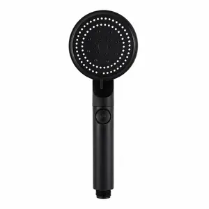 Handheld Shower Head, Matte Round Shower Spray Head, Single Replacement with Stop Button, Easy Installation, Durable Design