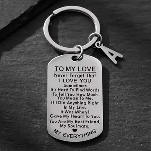 To My Love Keychain Gift For Husband Wife Anniversary Valentines Birthday Boyfriend Girlfriend Jewelry For Him Her Women Men