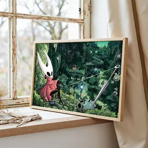 Hollow Knight Poster | Video Game Wall Art | SilkSong Poster| Gamer Room Decor | Game Poster Print | Home Wall Decor | Gift for Gamers,Forest,Green,Healing