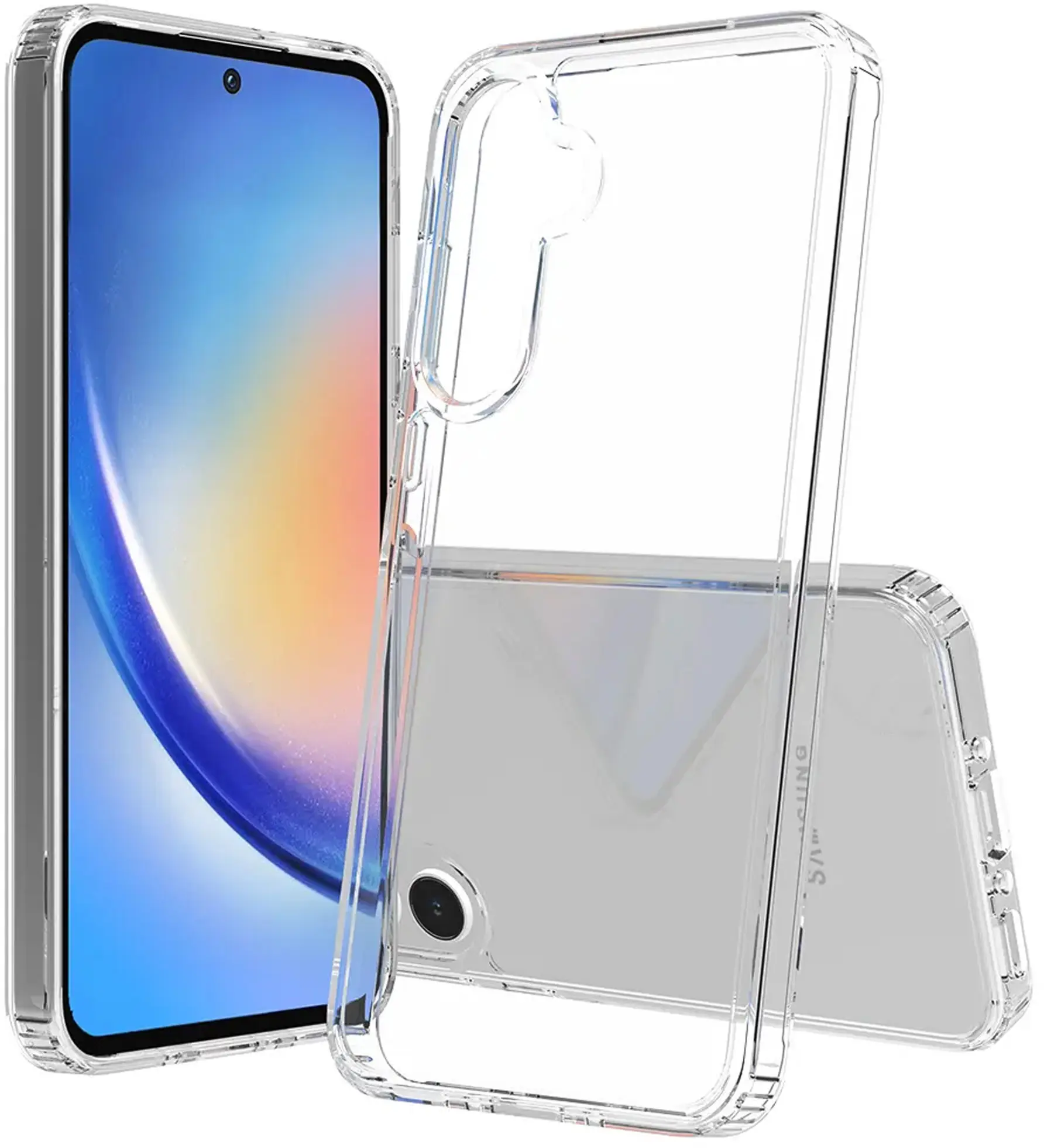 Clear Case for Samsung Galaxy A35, Aquaflex Semi-Flexible TPU [Shock Absorbing] Transparent Phone Cover