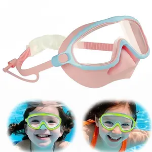 Large Frame Waterproof & Anti-Fog Swim Goggles, Wide View Design for Kids, Perfect for Summer Pool Fun, Unisex Swim Gear, Swimming Goggles
