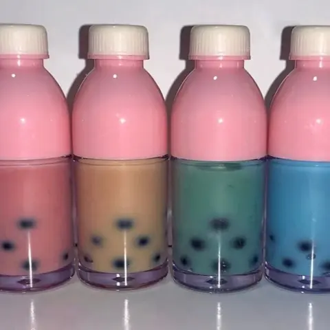 Boba lipgloss matcha mango strawbery blueberry coffee boba gloss moisturizing non sticky lipgloss vegan cruelty free