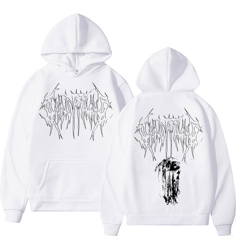 Rapper Ghostemane Squeeze Graphic Hoodie Men's Streetwear Mens Hip Hop Hoodies Men Women Oversized Fleece Cotton Hood Sweatshirt