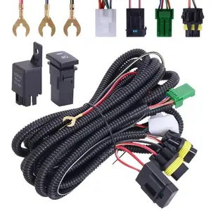 Fog Light Lamps Wiring Harness Kit LED Indicator Switch 12V 40A Relay for Toyota