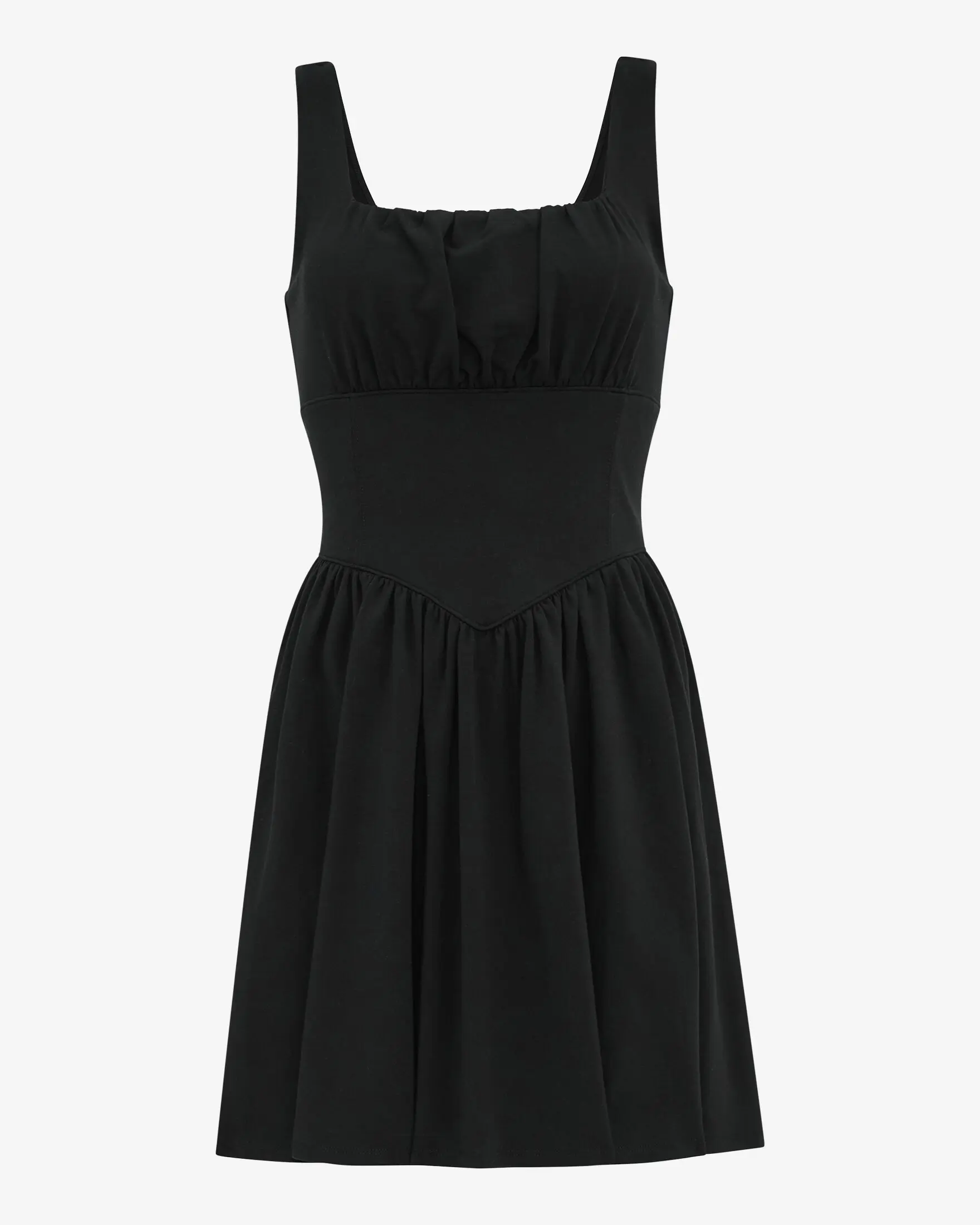 Express Knit Square Neck Basque Waist Mini Dress with Pockets - TikTok Shop