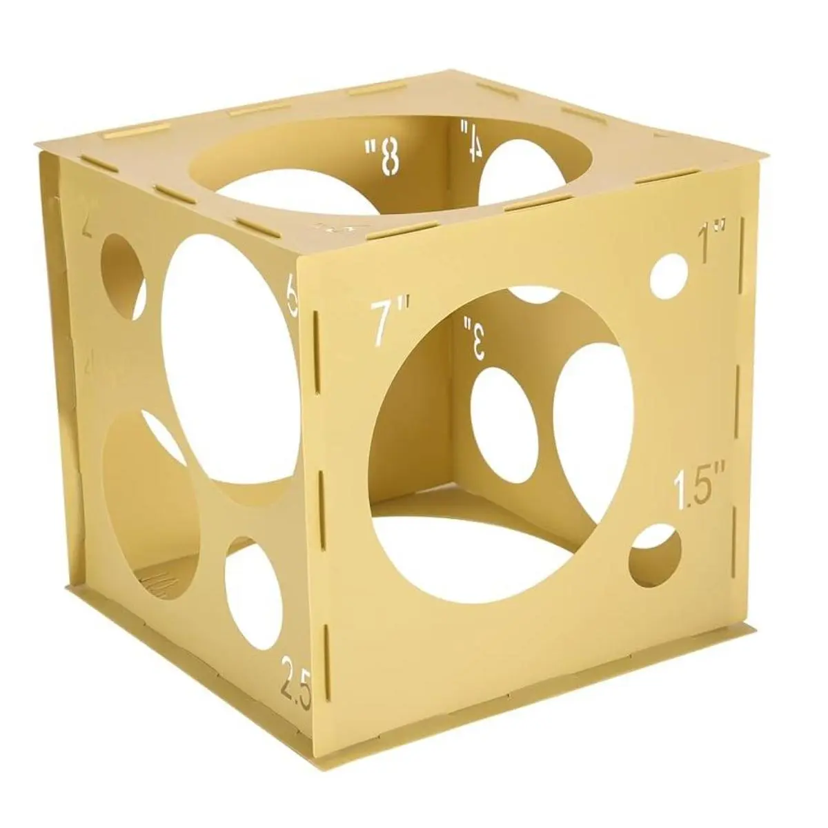 14 Holes Collapsible Balloon Sizer, 1-10 Inch Balloon Sizer Tool, Balloon Size with Balloon Glue Points and Rubber Rings for Party, Balloon Columns, Balloon Decoration and Celebrations