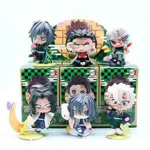 Cute 6‑Styles Demon Slayer Hashira Q‑Figure Blind Box Set, Chibi‑Style Anime Pillar Character PVC Statue Collection, Kawaii Japanese‑Manga Collectible Toys