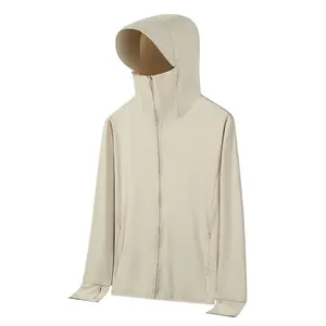 BIGWIG Summer Sun Protection Jacket, zippered hooded long-sleeved lightweight sun protection jacket, lightweight jacket, suitable for outdoor wear, perfect for running, cycling, and other outdoor activities