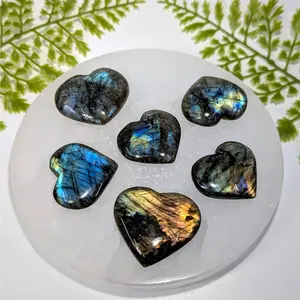 Labradorite Mini Heart 1.2 to 1.6 in Gemstone Bc1023