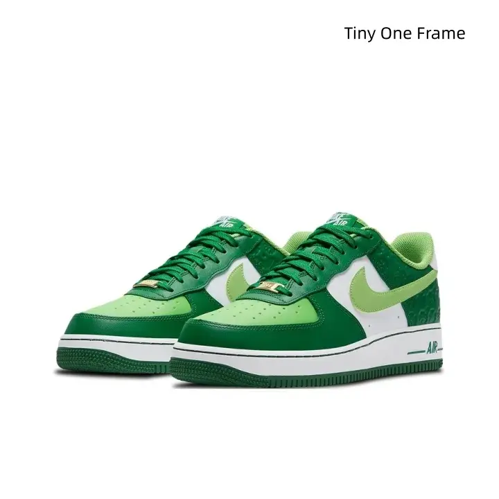 Dark & Light Green Panel Low-Top Casual Sneakers