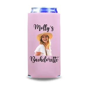 Custom Bachelorette Party Slim Can Coolers, Spiked Seltzer Coolies Gift for Bach Party, Customized Skinny Drinkware for Bridal Shower Flasks Bottled