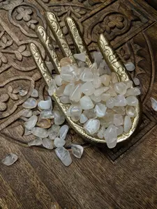 Pink & Golden Himalayan Quartz Tumbled Stones Untreated Gemstone Healing Crystal Chakra Natural Mineral Specimen Meditation Set of 2 Stones