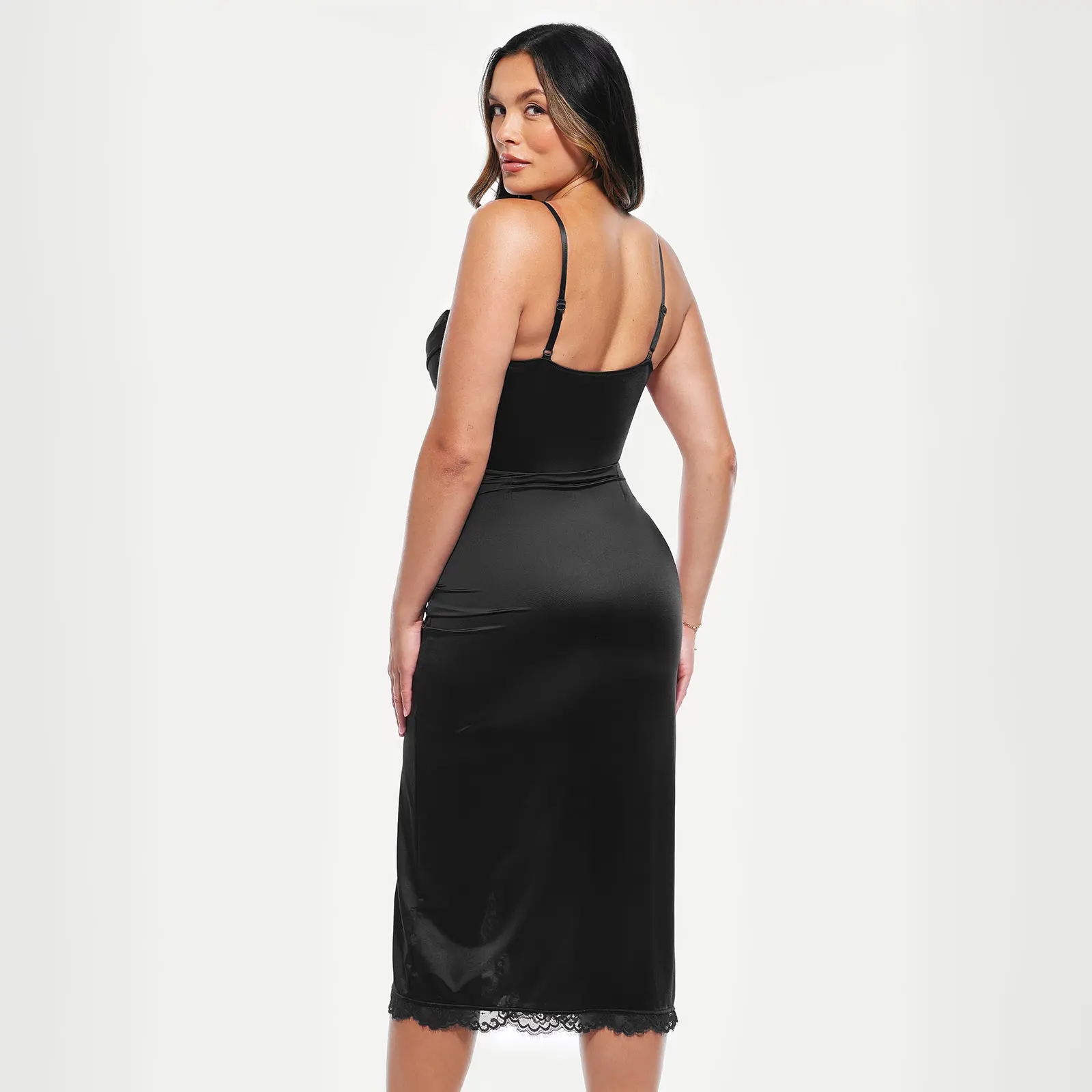 black t shirt dress midi Black Modal T-shirt Midi Dress – Park Boutique