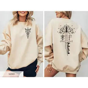 Evenstar Jewel Arwen Aragorn Narsil Sword LOTR Vintage 2 Sides Shirt, Lord Of The Rings Tolkien Hobbit Sweatshirt