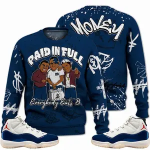 2025 Retro Rare Air 11s Sweater, Sweatshirt Money Paid In Full Couples Matching Outfits Streetwear Sneaker Shirt Clothes Fabric