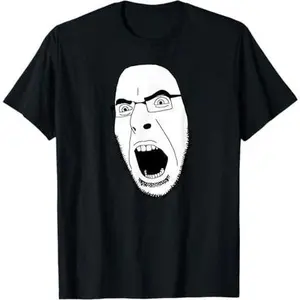 Soyjak Soy Wojak Soyboy Funny Internet Meme Cobson Lawnmower T-Shirt