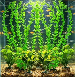 6PCS Aquarium Artificial Plants Decoration, Tall Green Plants for Fish Tank.