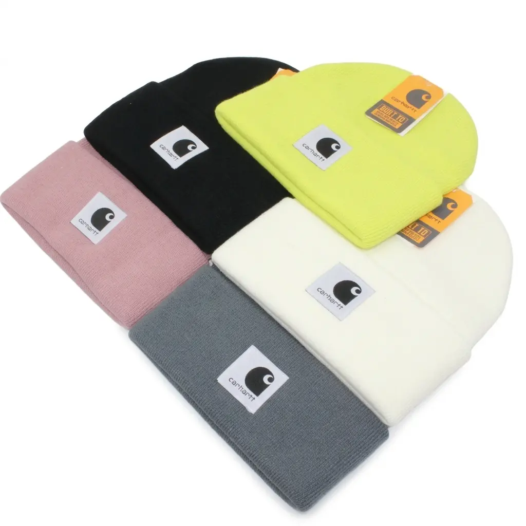 Solid‑Color Cuffed Knit Beanie Hat, Double‑Layer Warm Winter Skull Cap Hip‑Hop Skateboard Ski Hats for Men Women