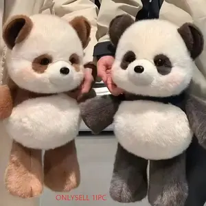 Cute Running Panda Doll Decoration, 17-Inch Soft Realistic Giant Panda Stuffed Animal Toy, Perfect Birthday Gift for Girls and Kids