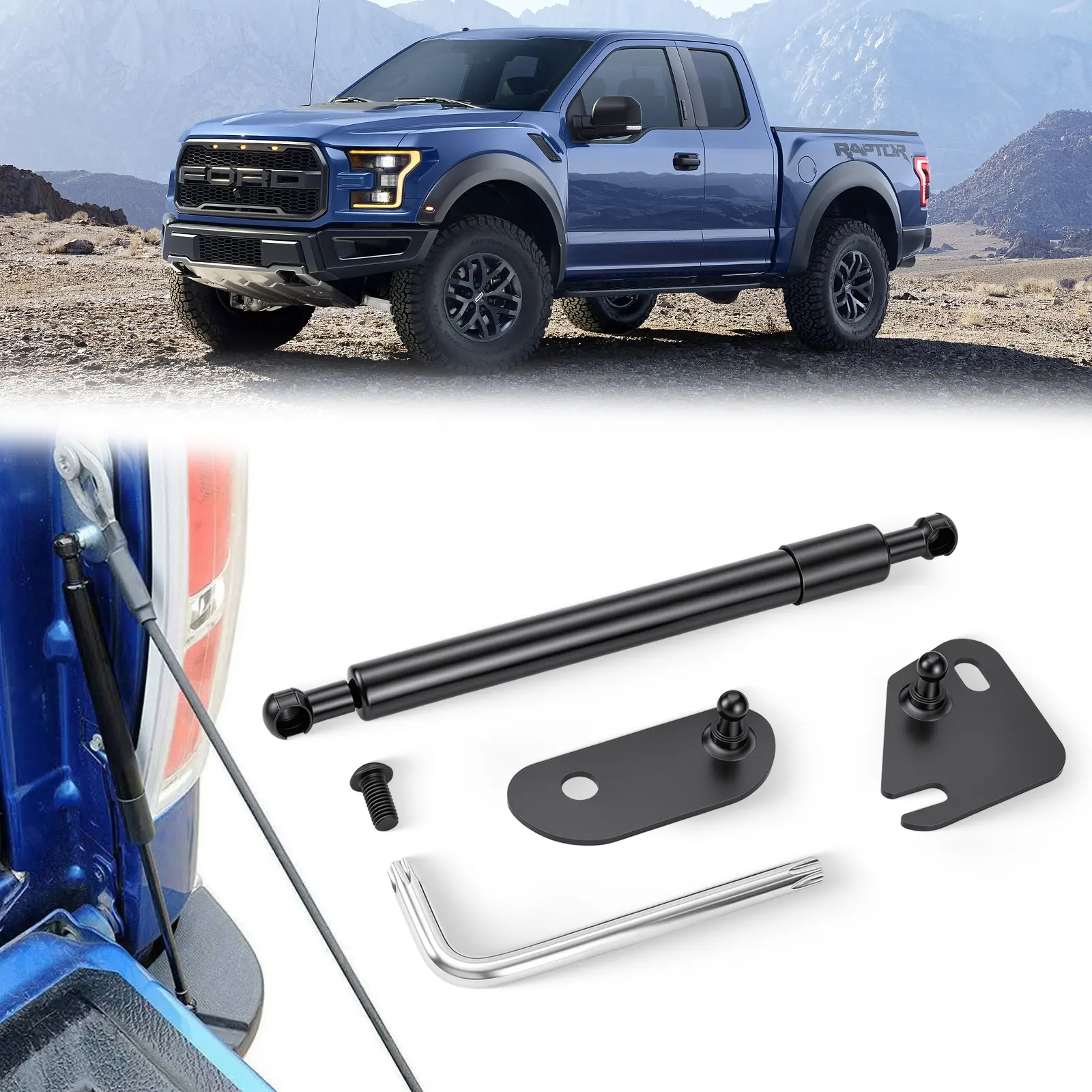 Tailgate Assist Accessories for Ford F150 2004-2025 - Truck Tail Gate Lift Assist Shock - Compatible with 15-25 F150 Models,Summervibes