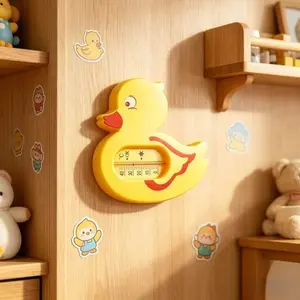 Cute Duck Water Thermometer, Floating Temperature Gauge for Bathtub & Pool, Home Use Water Temperature Meter, No Battery Needed