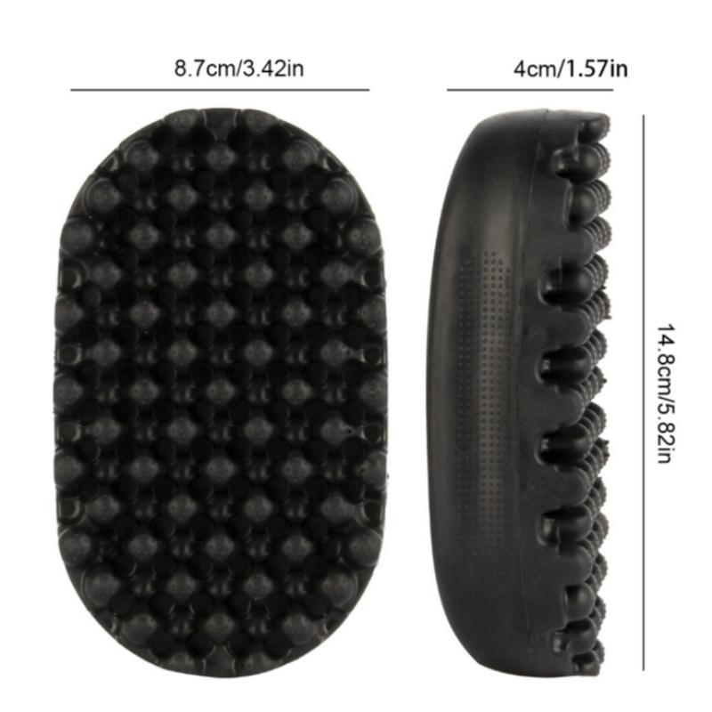 Ergonomic Rubber Bristle Curling Brush Comb, Curl Defining Brush, Perfect for Thick Waves, Portable Design for Salon & Home Use, Ideal Hair Styling Tool