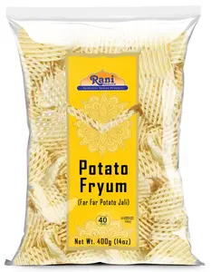 Rani Far Far / Fryums (Wheat & Tapioca Pellet) Potato Jhali 14oz (400g) ~ Vegan, Kosher, Uncooked, Used to Make Papad, Bhungra / Chip Snack