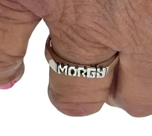 Hand Carved Name Or Initial Ring In 925 Sterling Silver Personalized (Hand Made Jewelry) Made To Order