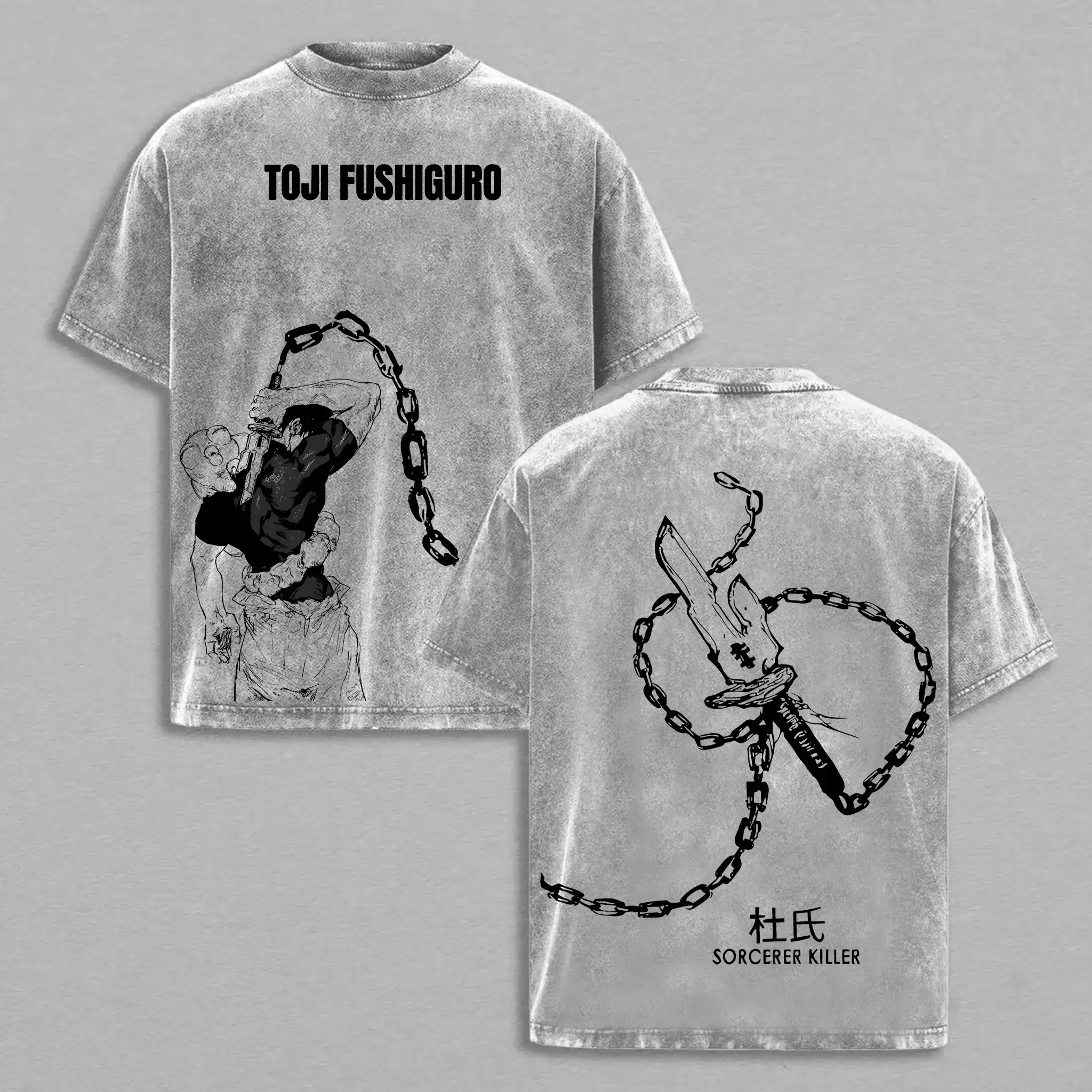 Toji Shirt Wash, Jjk Anime shirt, Toji Fushiguro shirt, JujutsuKaisen Anime Shirt Manga Acid Washed Lightweight Cotton T-shirt Hoodie, Sweatshirt, Vintage Shirt, Anime Lover