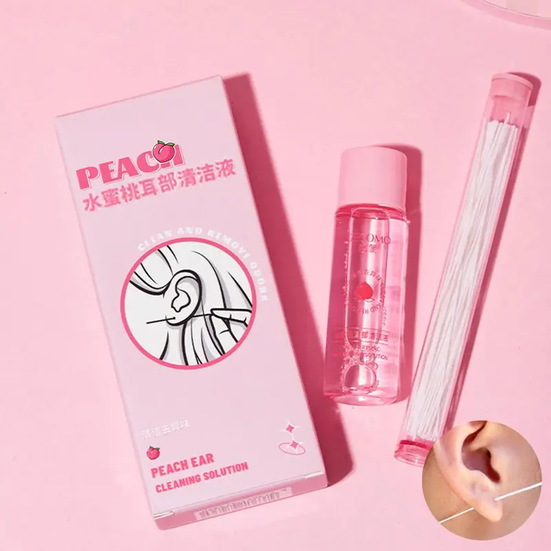 Disposable Ear Cleaning Line, 1 Set Ear Cleaning Solution, Portable Earwax Cleaning Supplies, Earwax Removal Tool, Earwax Cleaning Kit