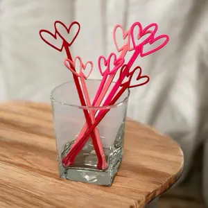 Valentines drink stirrers, heart drink stirrers, valentines gift, wedding gift, fun present for wife, gift for her, galentines gift, drinks