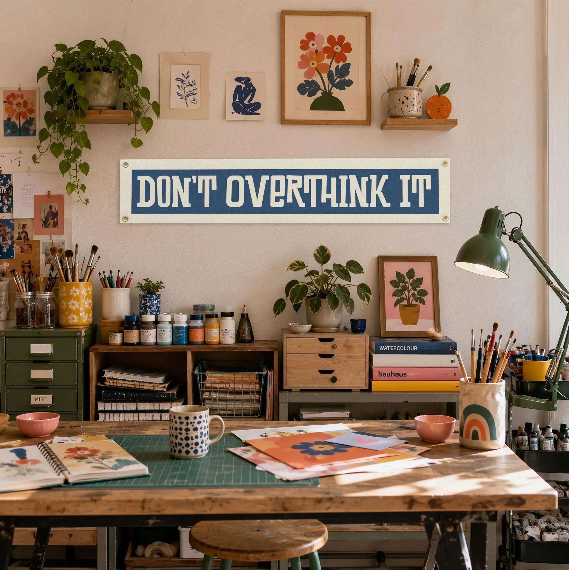 Don't Overthink It Felt Banner