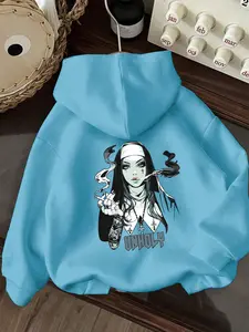 Allsaints Women's Fall Winter Hooded Sweatshirt, Loose-Fit Minimalist Design, Warm Comfortable Fabric, Trendy Casual Wear