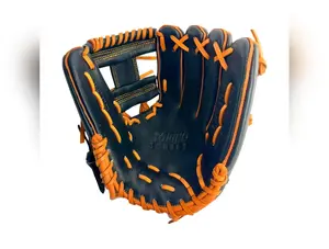 Akadema Torino Series 11.5” Inch Black Orange I Web Infielders Glove