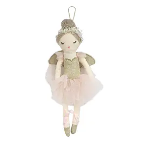 MON AMI Plush Ballerina Doll Christmas Ornament ，Cute Angel Doll Hanging Pendant, Holiday Home Décor & Christmas Decorations