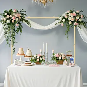 Over The Table Rod Stand With Clamps, Adjustable Arch Table Pole, 28 To 98 Inches Length, Easy Clamp Mount, Party Decor Arch Stand For Events, Banner Support And Lighting Stand, Portable Overhead Table Frame System