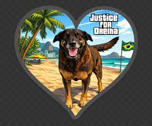 ORELHAS HEART Holographic Sticker