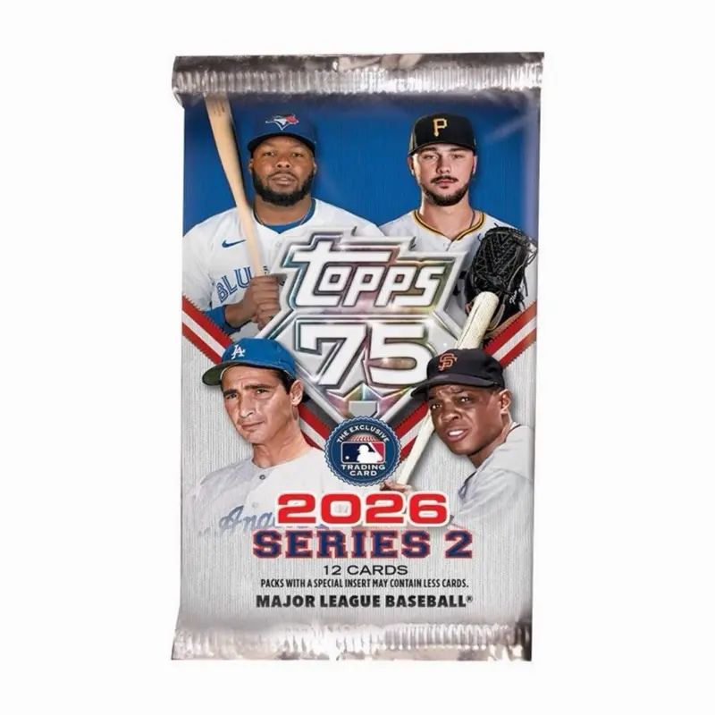 1 Pack Topps 75th Anniversary MLB 2026 Series Baseball Trading Cards for Card Collecting Enthusiasts & Collectors