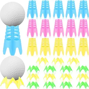 30 count Golf Simulator Tees for  Outdoor Indoor Golf Tees Simulator Plastic Practice  for Winter Turf and Driving Range, 15 Tall and 15 Small