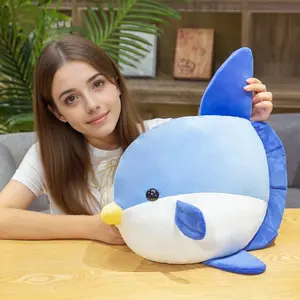 Cute Sunfish Plush Toy, Soft Cotton Filled, Baby-Friendly, Tropical Fish Aquarium Series, Birthday Party Gift, Home Decor