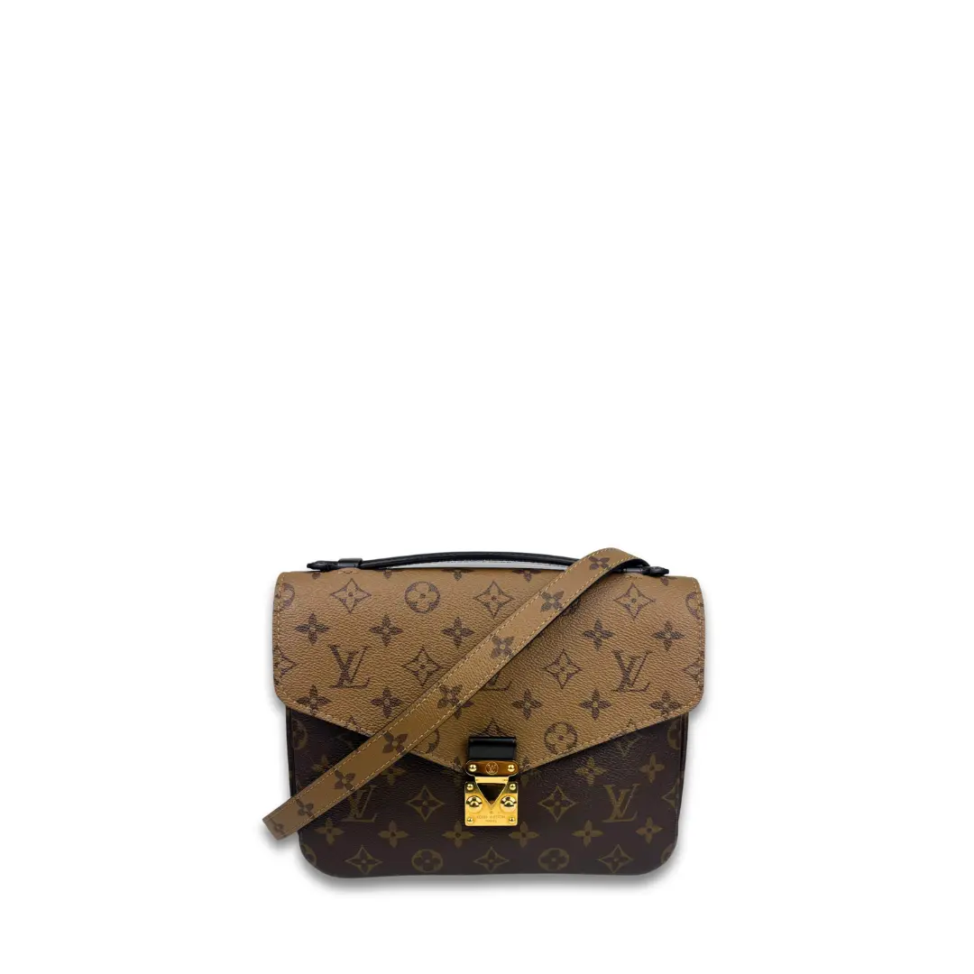 Pre-owned Louis Vuitton Coated Canvas Crossbody Bags Reverse Monogram Pochette Métis