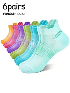 Unisex Sport Ankle Socks 1/3/6 Pairs, Breathable Mesh Color Gradient, Moisture-Wicking, Ideal for Running and Fitness, Athletic Socks