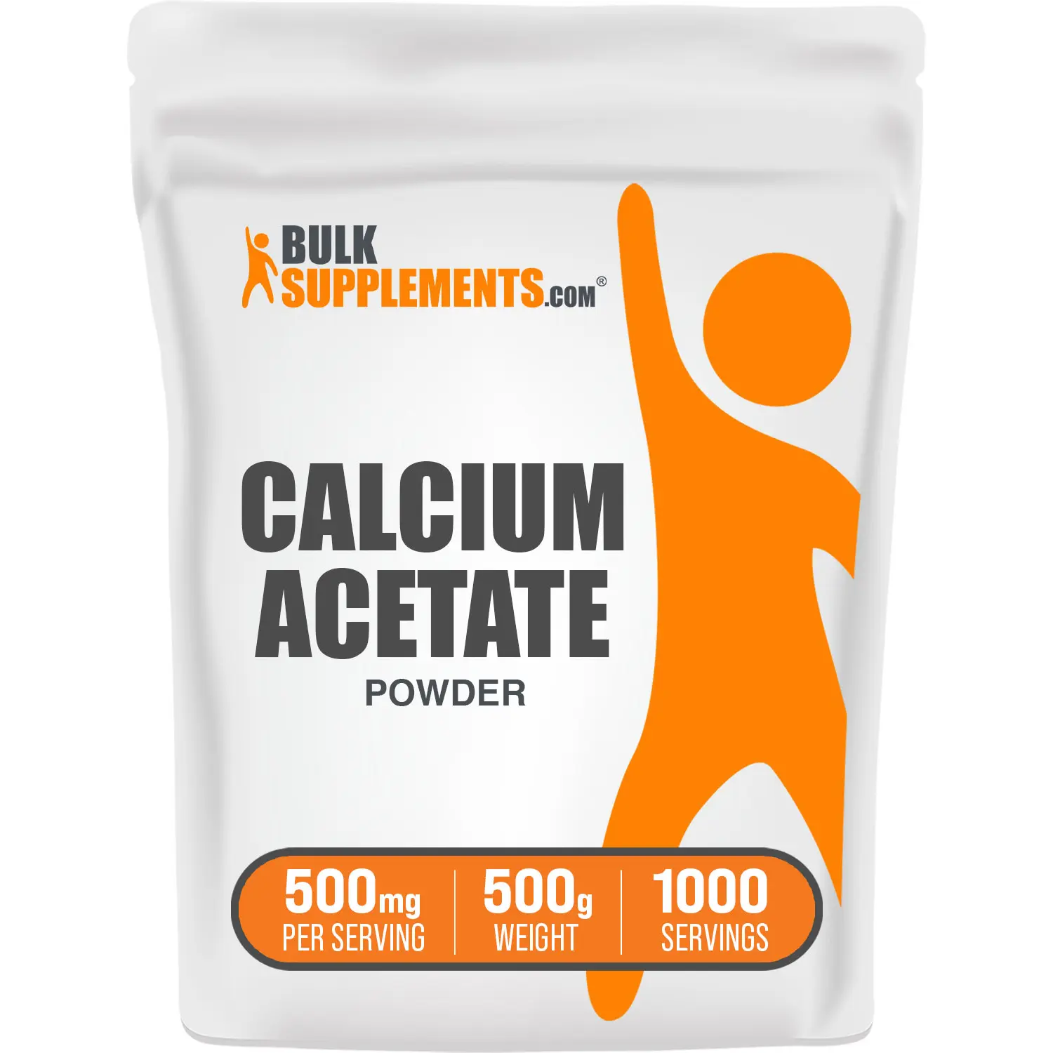 BulkSupplements Calcium Acetate Powder - Dietary Daily Supplement for Heart Health - 500mg per Serving - 500g, Natural Supplements BulkSupplements Calcium Acetate Powder - Dietary Daily Supplement for Heart Health - 500mg per Serving - 500g, Natural Supplements