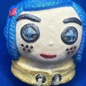 Button Eye Girl Bathbomb, Cora Bath Bomb, Raincoat Bath Bomb, Blue Hair Girl Bath Bomb, Raincoat Girl Bath Bomb, Vegan Friendly Bath Bomb african net