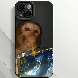 Cute Monkey Pattern Phone Case, TPU Decorative Durable Protective Phone Protector Cover, Phone Accessories Compatible with iPhone 17 Pro Max Plus Air/16/15/14/13/12/11 Samsung Galaxy S25 S24 S23 S22 Ultra Plus FE Series