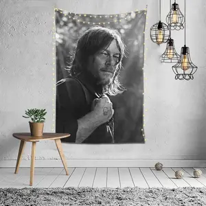 Daryl Dixon tapestry wall hanging for Bedroom Norman Reedus Aesthetic Living roomTapestry for Men Women