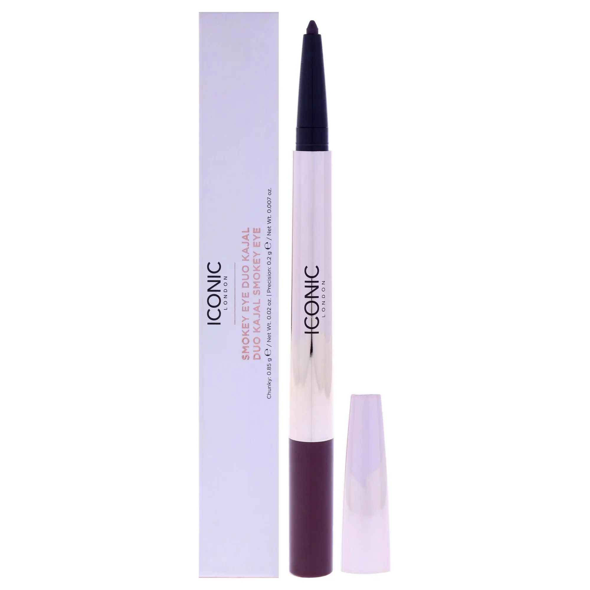 Iconic London Women's Smokey Eye Duo Kajal Eyeliner Makeup - Spiced Plum Shade, 0.03 oz