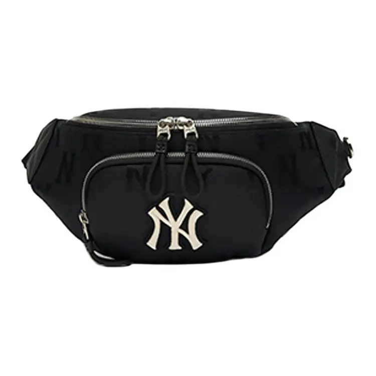 MLB New York Yankees Vintage Metal Logo Nylon Crossbody Bag for Men - Nylon Fabric, Adjustable Strap, Smooth Zip, Multi-Wear Design