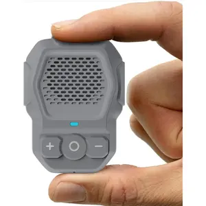 Wearable  Speaker,  Portable Speakers,  Jobsite Speaker Up to 14 Hours Playtime, Clip Speaker Built-in Mic for Hands-Free /Calls, for Outdoors(Grey)