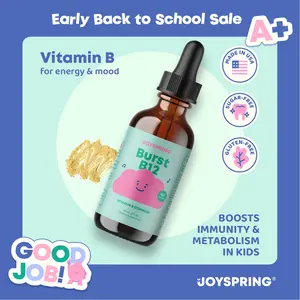 JoySpring Burst B12 Drops – Vitamin B Complex (2 fl oz) | B2, B6, B5 + Methylcobalamin B12 | Daily Nutritional Support Supplement
